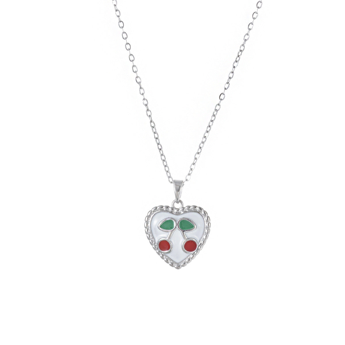 Wholesale Cherry necklace titanium steel clavicle chain